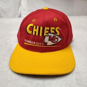 Vintage Kansas City Chiefs 90s East Port Hat Cap Snap Back Mens Red NFL Football